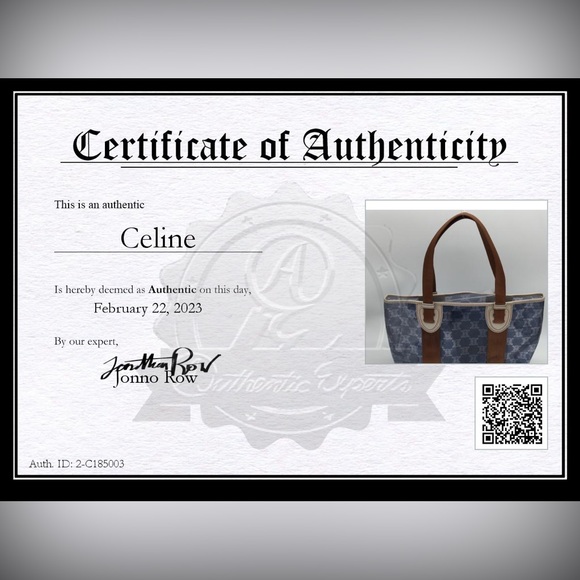 Celine Clear PVC Shoulder Tote Blue Pattern Brown Nylon Handle Zip Pouch Unisex - Picture 15 of 15